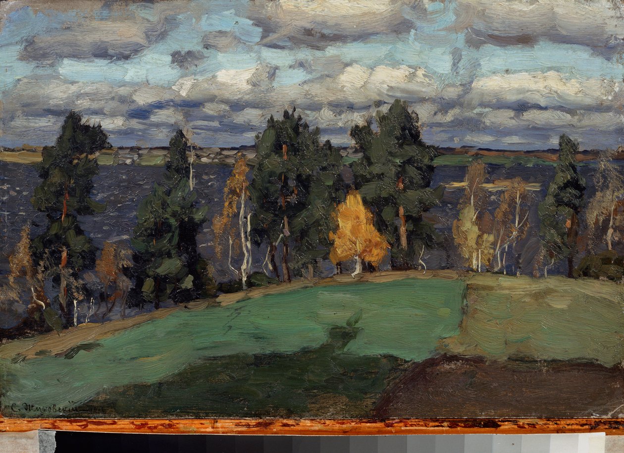 Sonbahar. Stanislav Yulianovich Zhukovsky (Zhukovsky) (1873-1944) tarafından tablo, tuval üzerine yağlı boya by Stanislav Joulianovitch Joukovski