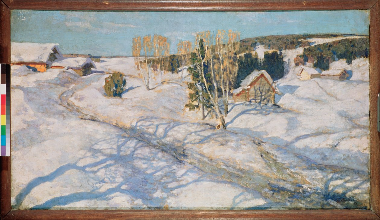 Mavi kar. Stanislav Yulianovich Zhukovsky (Zhukovsky) (1873-1944) tarafından tablo, tuval üzerine yağlı boya by Stanislav Joulianovitch Joukovski