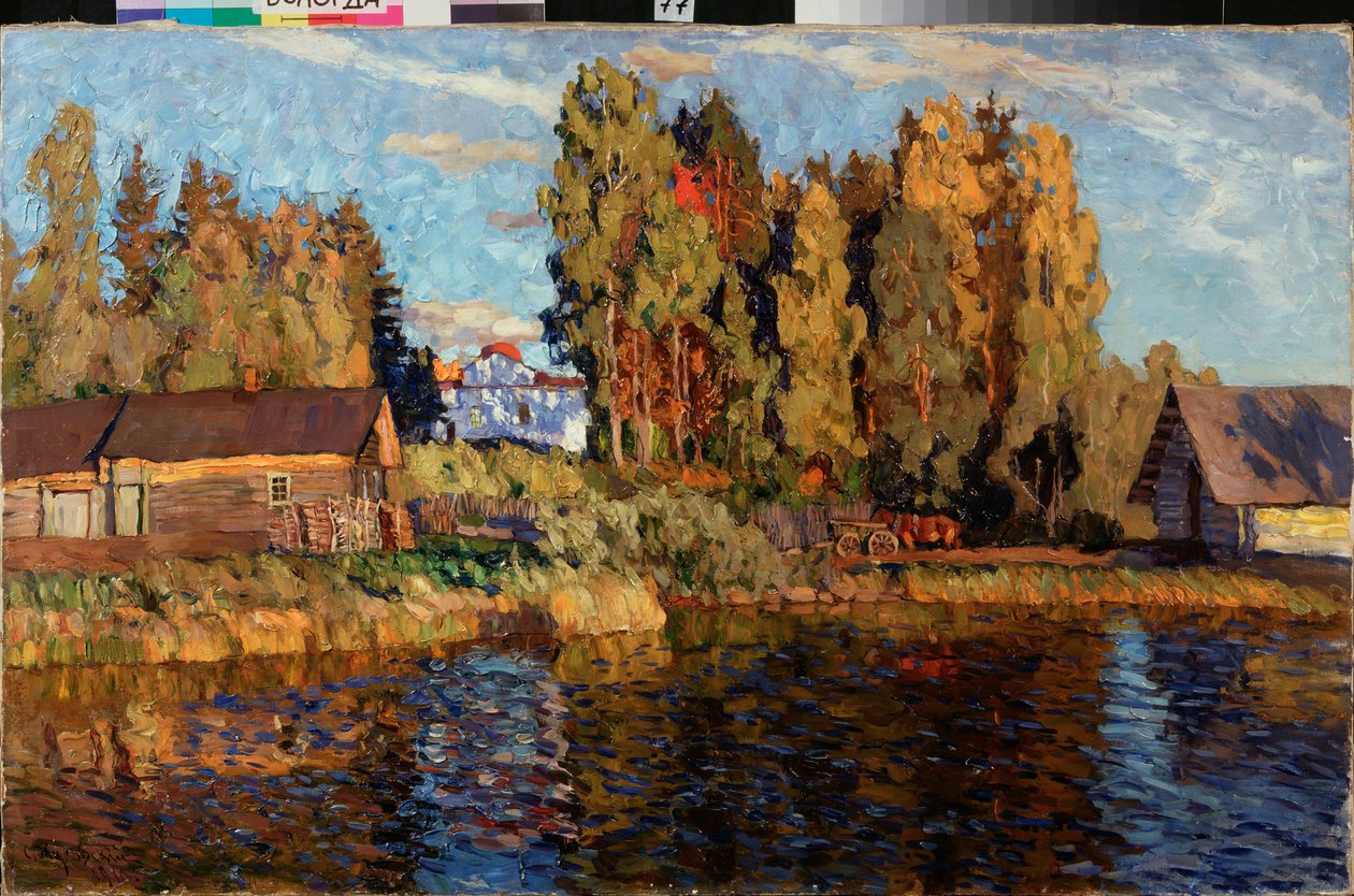Akşam. Stanislav Yulianovich Zhukovsky (Zhukovsky) (1873-1944) tarafından tablo, tuval üzerine yağlı boya by Stanislav Joulianovitch Joukovski