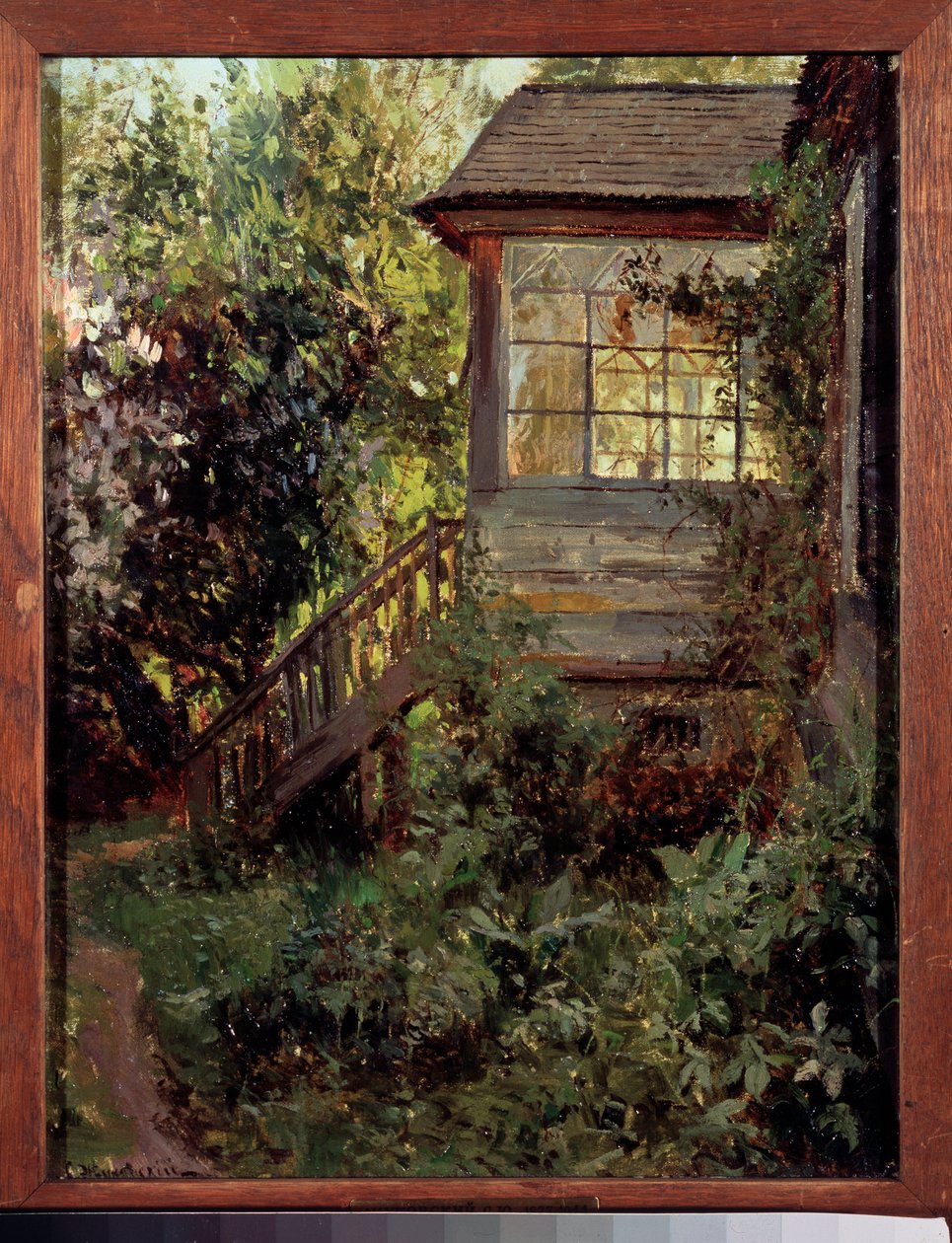 Bir kır evi. Teras. Stanislav Yulianovich Zhukovsky'nin (Zhukovsky) (1873-1944) tablosu, tuval üzerine yağlı boya. Rus sanatı, 19.-20. yüzyılın sonları. Devlet Tretyakov Galerisi, Moskova. by Stanislav Joulianovitch Joukovski