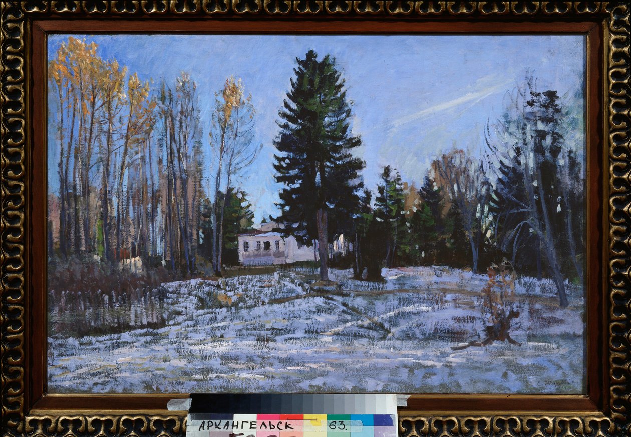 Eski bir ülke mülkü. Stanislav Yulianovich Zhukovsky (Zhukovsky) (1873-1944) tarafından tablo, tuval üzerine yağlı boya by Stanislav Joulianovitch Joukovski
