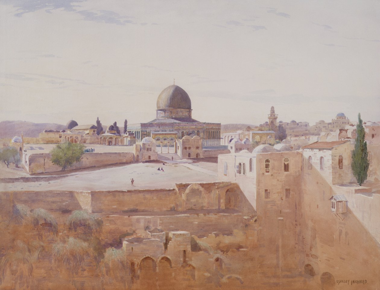 Kaya Kubbesi, c.1905 (kağıt üzerinde wc) by Stanley Inchbold