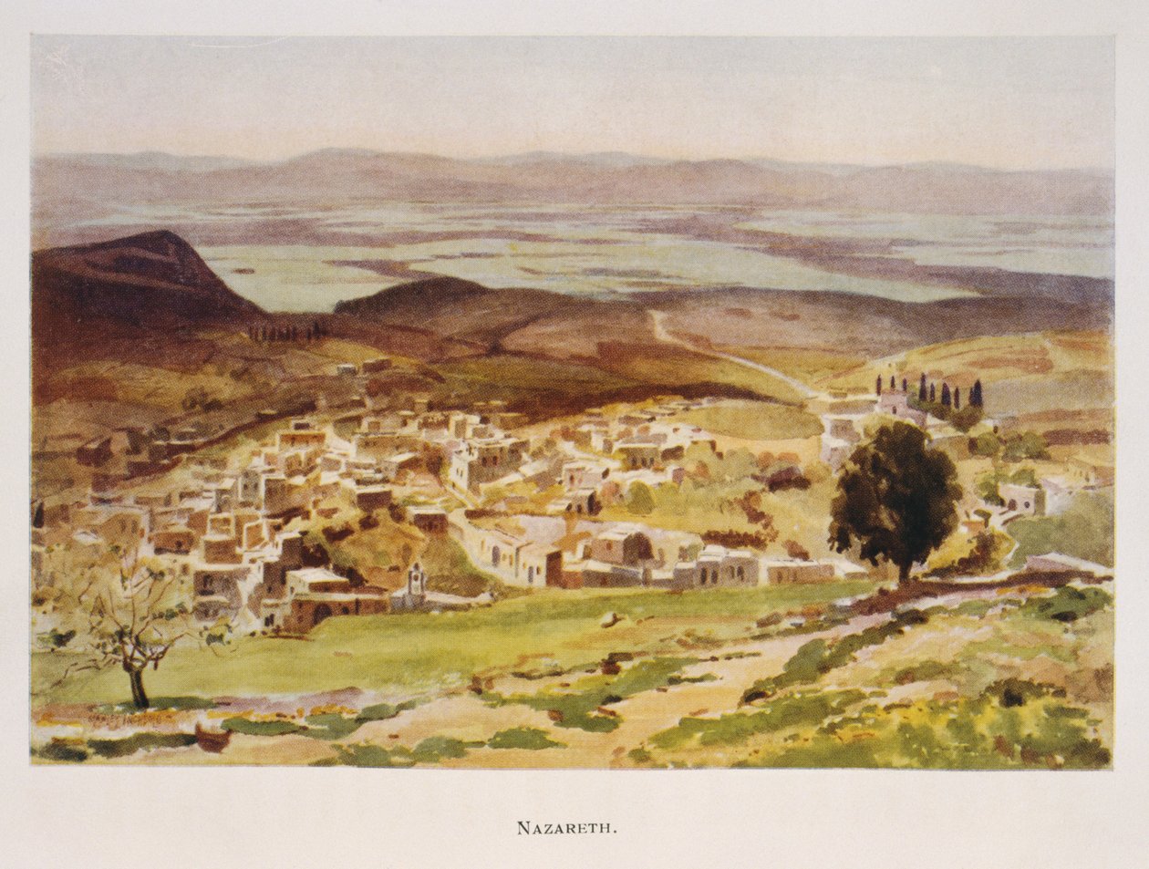 Stanley Inchbold tarafından suluboya, 1906 Filistin