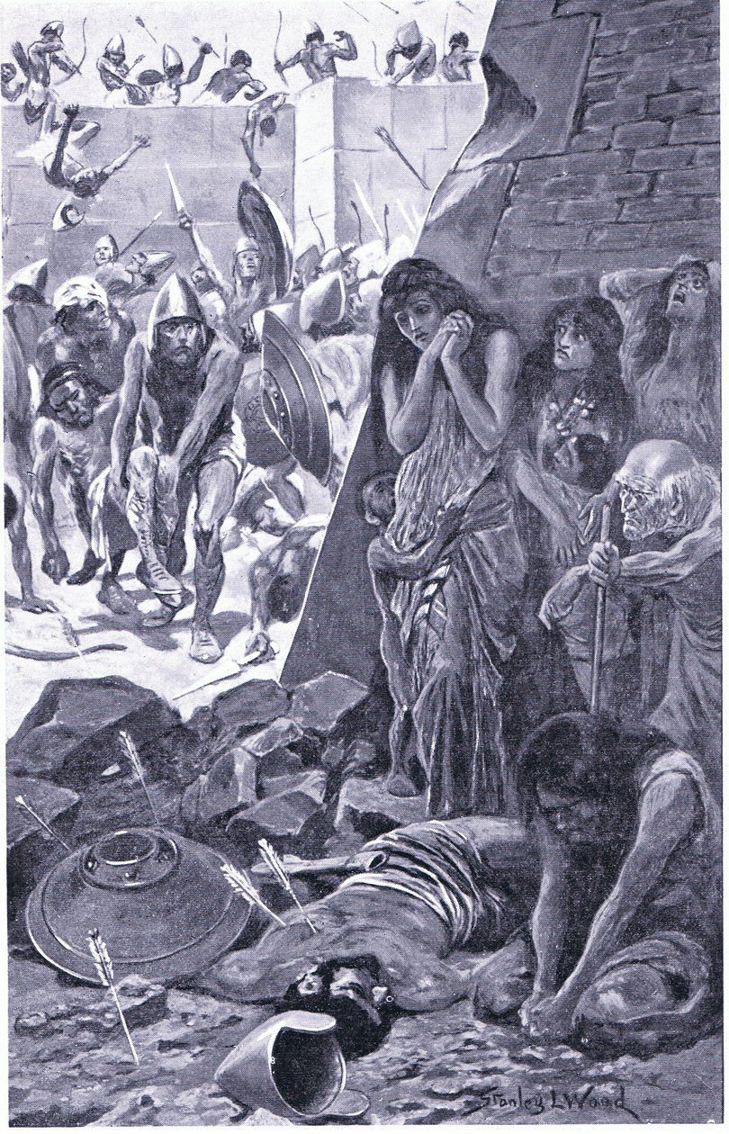 Babilli Nebukadnezar tarafından kuşatılan Sur by Stanley L. Wood