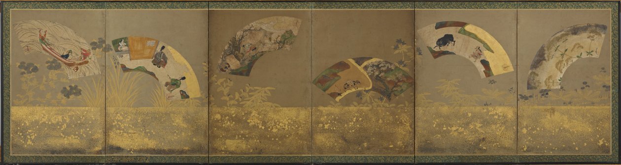 Altı hayran gazetesi: çeşitli konular, Momoyama veya Edo dönemi, 1590-1640. by Sôtatsu