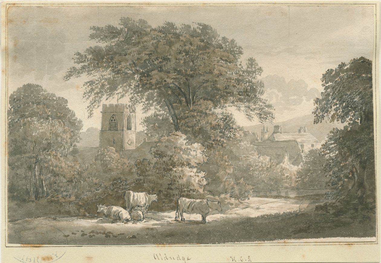 Aldridge Kilisesi: gravür, nd [1762-1802] by Stebbing Shaw
