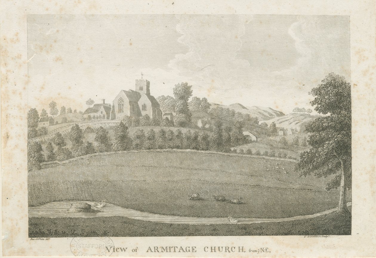 Armitage Kilisesi: gravür, nd [1762-1802] (baskı) by Stebbing Shaw