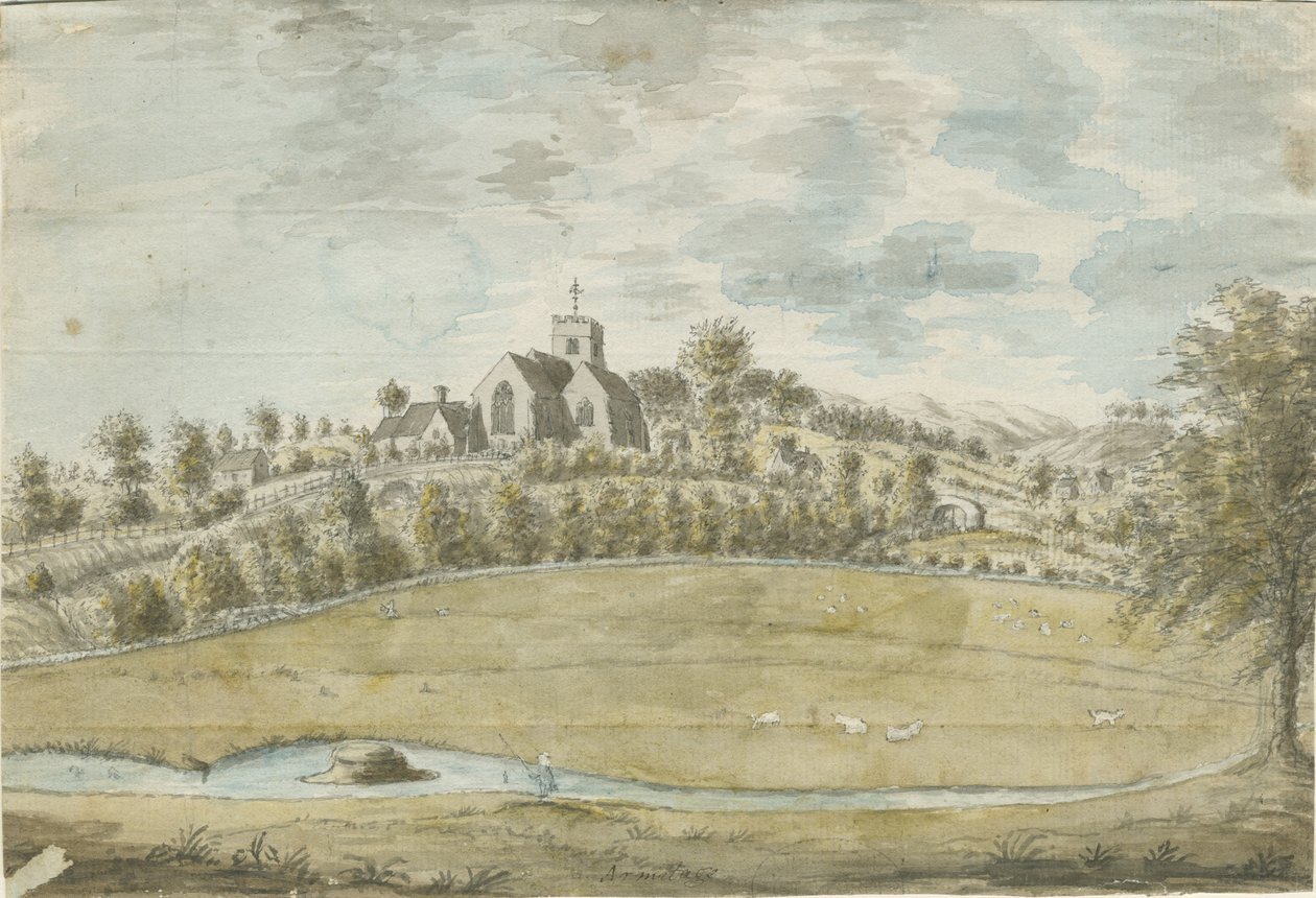 Armitage Kilisesi: sulu boya, nd [1762-1802] by Stebbing Shaw