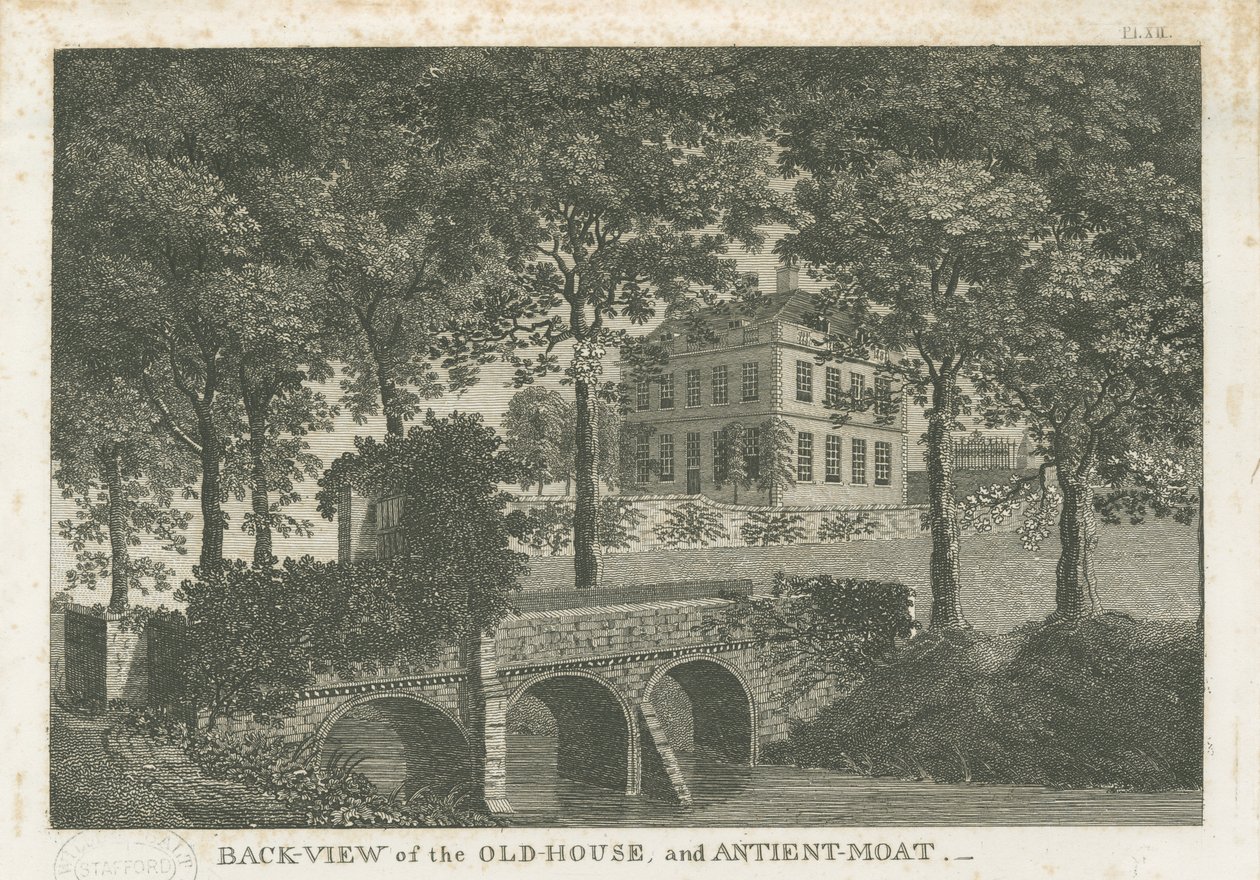 Bescot Hall: gravür ve [19. yüzyılın sonları] by Stebbing Shaw