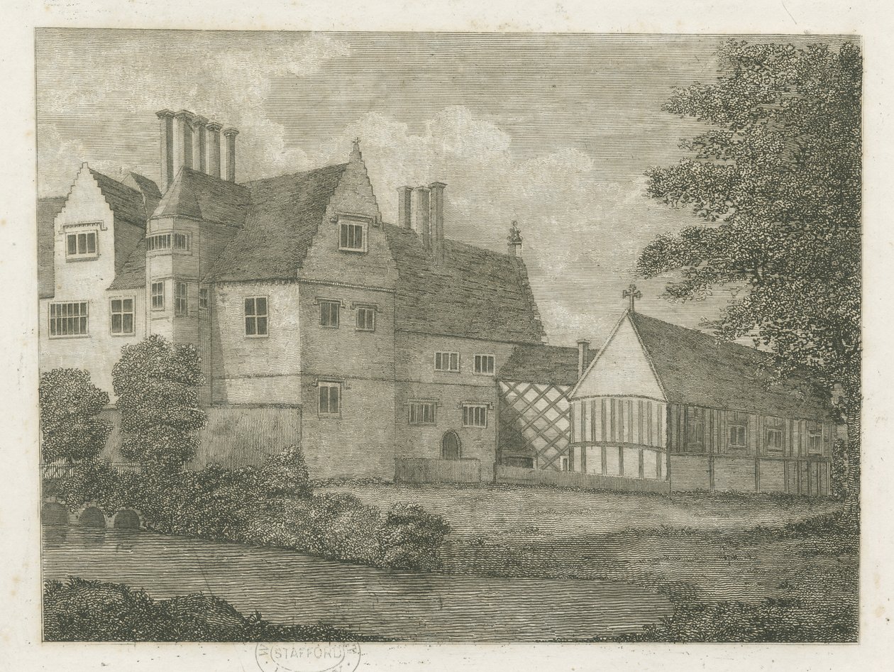 Brewood - Black Ladies Manastırı: gravür ve [?18. yüzyıl] (baskı) by Stebbing Shaw