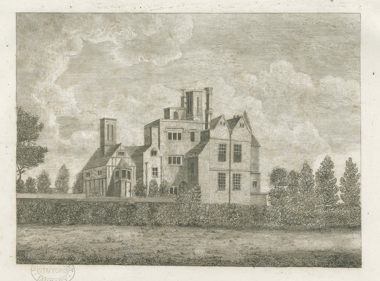 Brewood - Black Ladies Manastırı: gravür ve [?18. yüzyıl] (baskı) by Stebbing Shaw