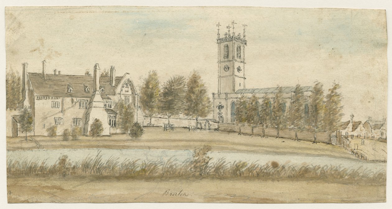 Burton-upon-Trent Manastırı: sulu boya ve [c 1795] (resim) by Stebbing Shaw