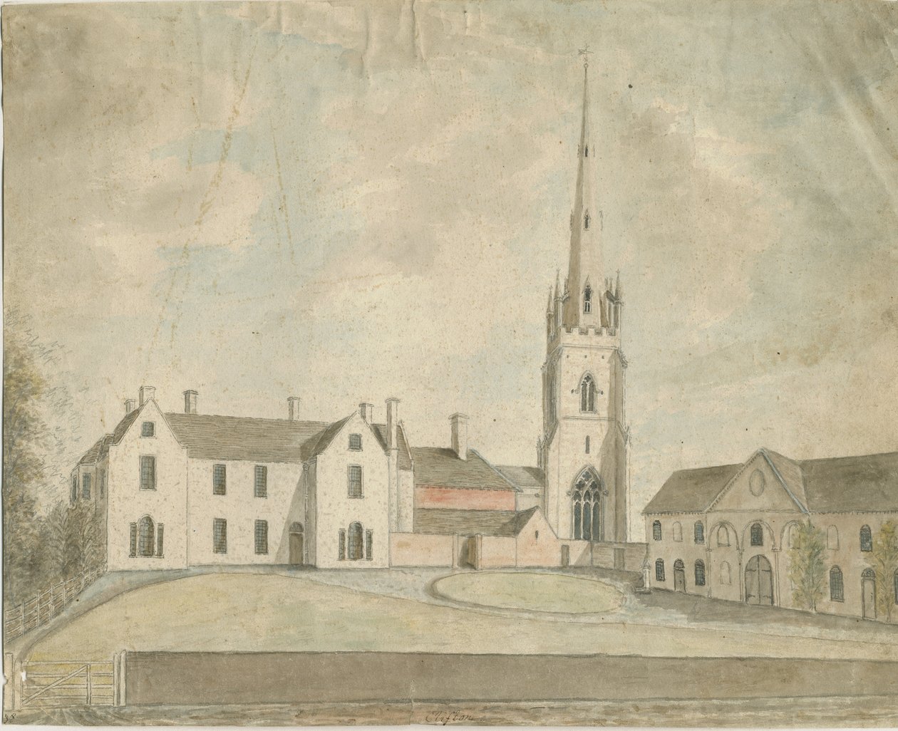 Clifton Campville Kilisesi: sulu boya ve [c 1790] by Stebbing Shaw