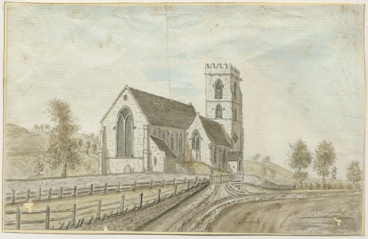 Colwich Kilisesi: sulu boya, nd [1762-1802] by Stebbing Shaw