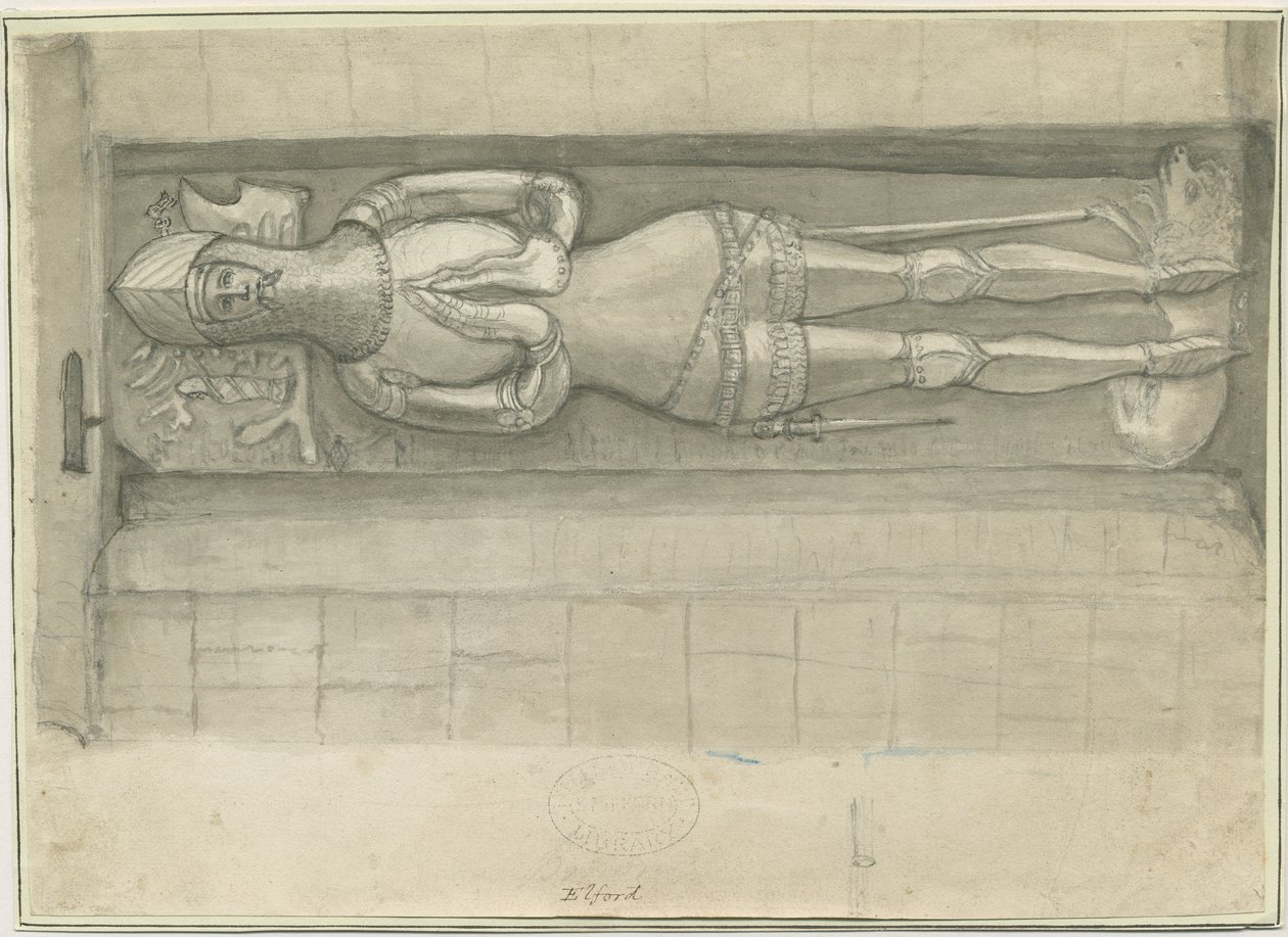 Elford Kilisesi: sepya çizimi, nd [1762-1802] (çizim) by Stebbing Shaw