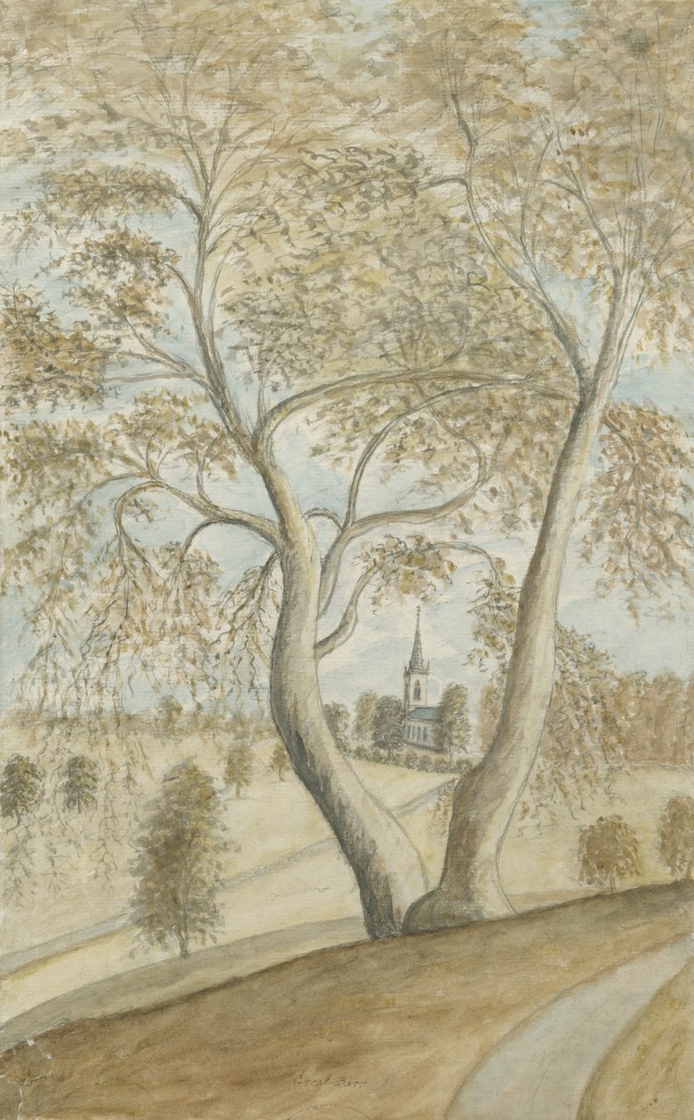 Great Barr Şapeli: sulu boya, nd [1762-1802] by Stebbing Shaw