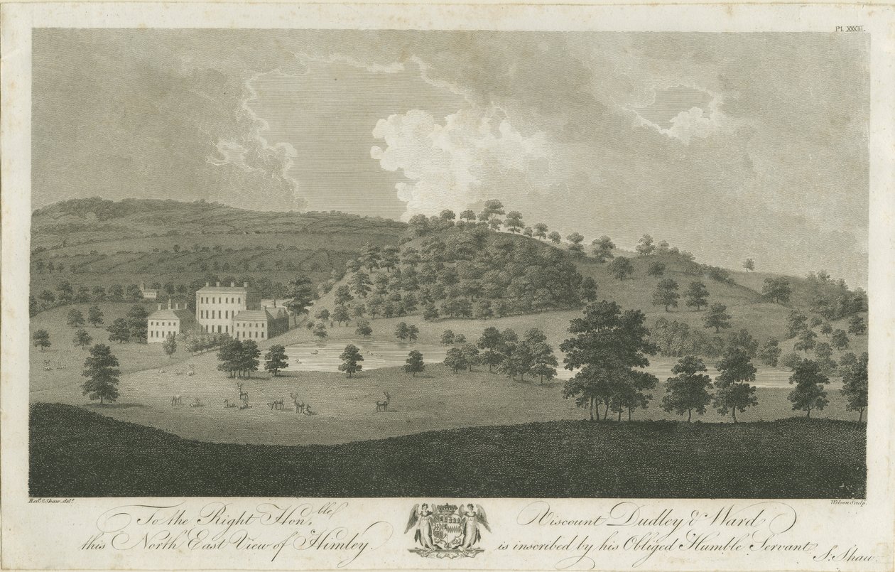 Himley Hall: gravür, nd [1762-1798] by Stebbing Shaw