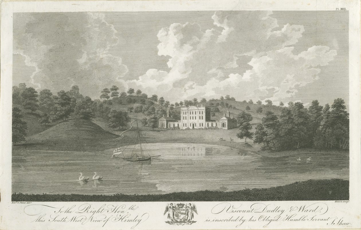 Himley Hall: gravür, nd [1762-1798] by Stebbing Shaw