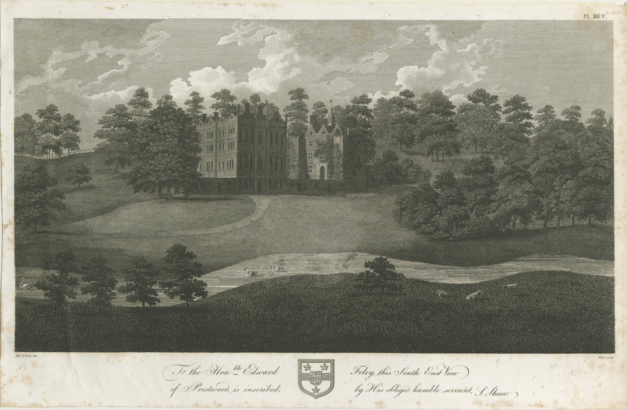 Prestwood Salonu: gravür, nd [1762-1802] by Stebbing Shaw