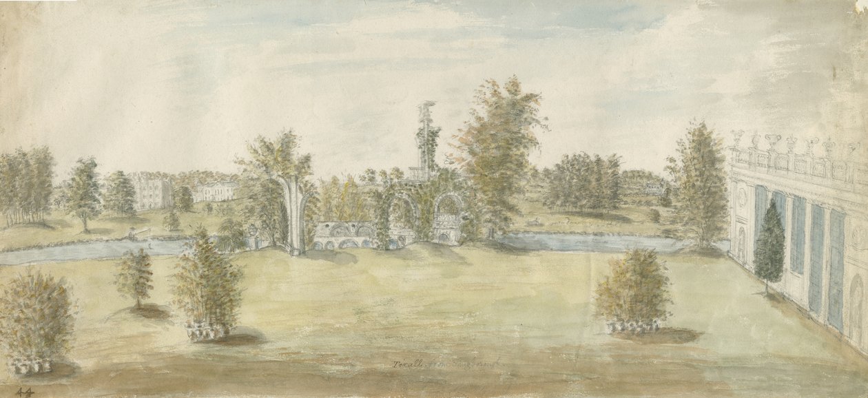 Shugborough - "Atina" Mimarisi: sulu boya boyama, nd [1762-1802] by Stebbing Shaw