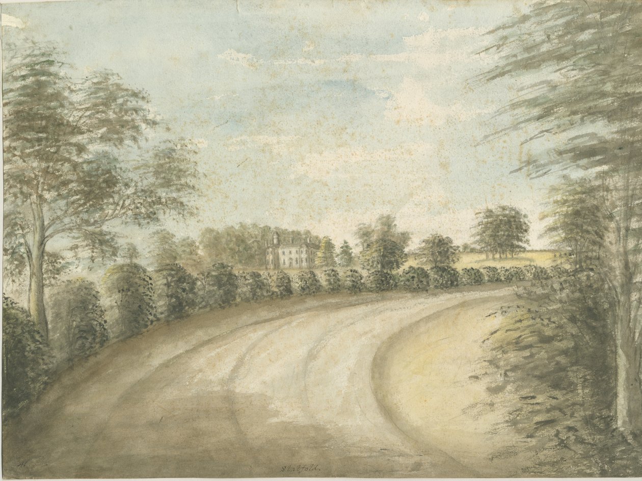 Statfold Salonu: sulu boya, nd [1762-1802] by Stebbing Shaw