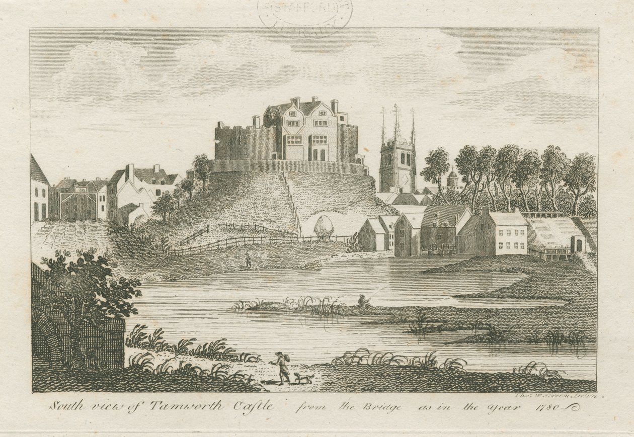 Tamworth Kalesi: gravür by Stebbing Shaw