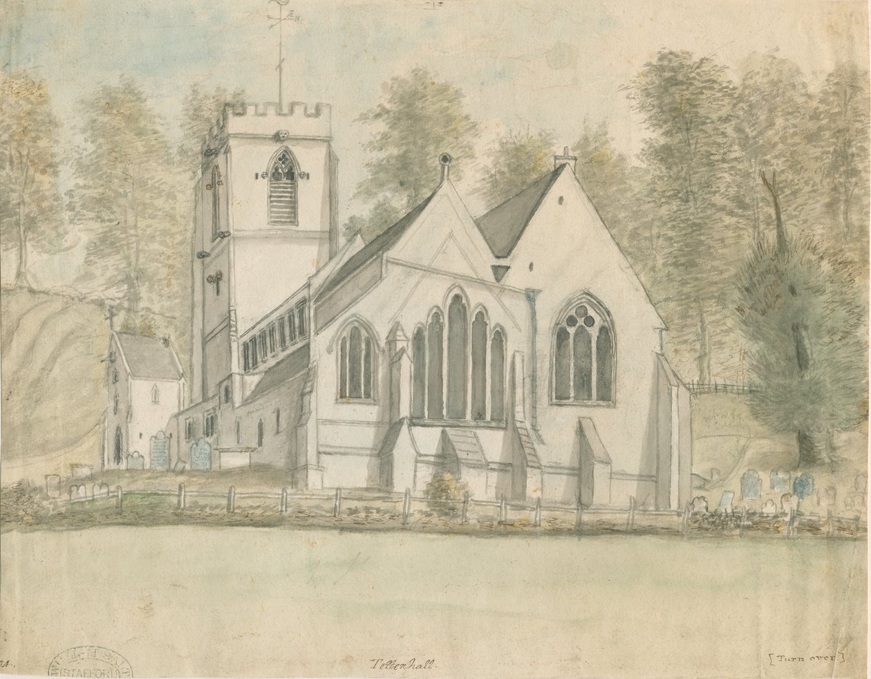 Tettenhall Kilisesi: suluboya resim, ndc 1794] by Stebbing Shaw