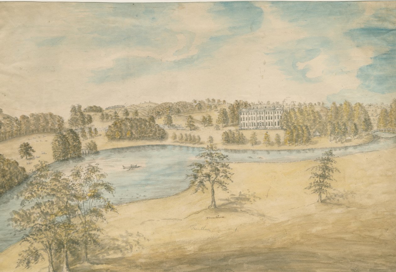 Trentham Hall: suluboya resim, ndc 1794] (resim) by Stebbing Shaw