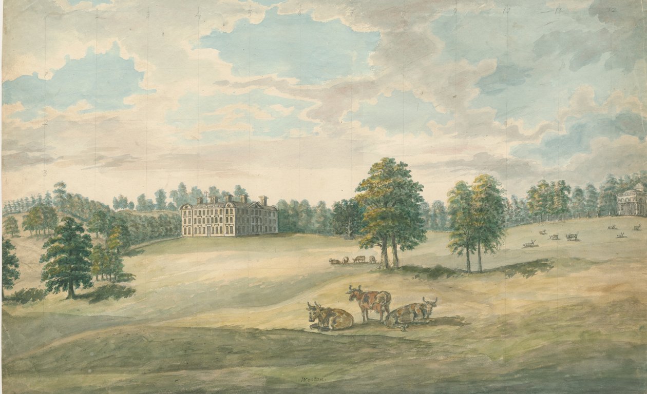Weston-under-Lizard - Salon: sulu boya, nd [1762-1802] by Stebbing Shaw
