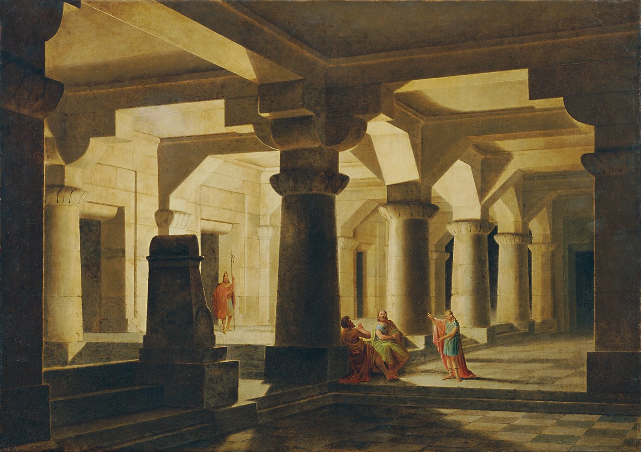 Geceleri tapınak odası (zindandaki Josef rüyaları yorumluyor) by Stefan Dolliner