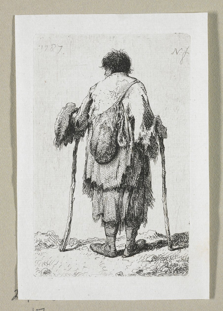 Arkadan Görülen Dilenci by Stefan Juliusz Norblin de la Gourdaine