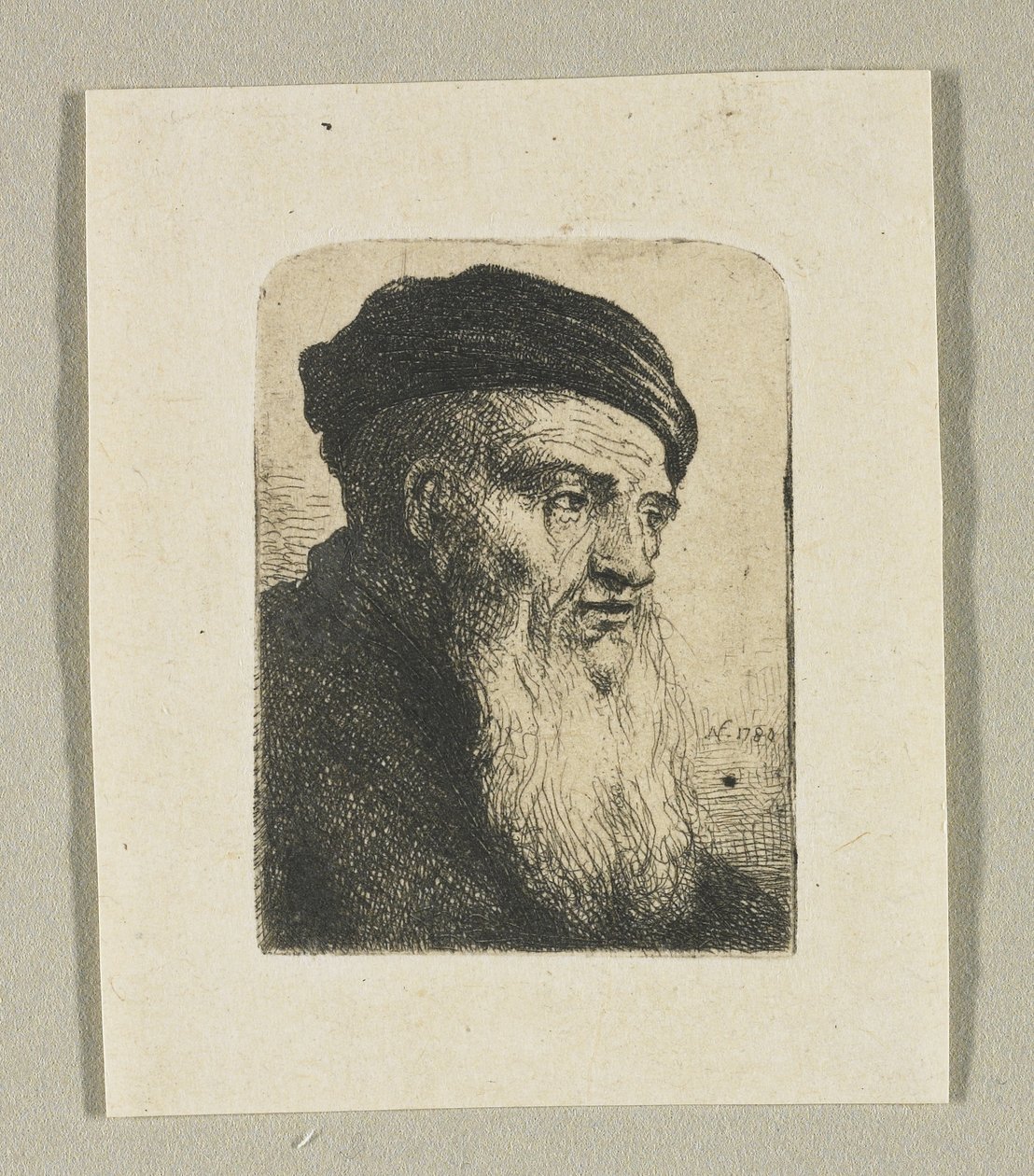 Üç Çeyrek Profilinde Bir Adamın Başı by Stefan Juliusz Norblin de la Gourdaine