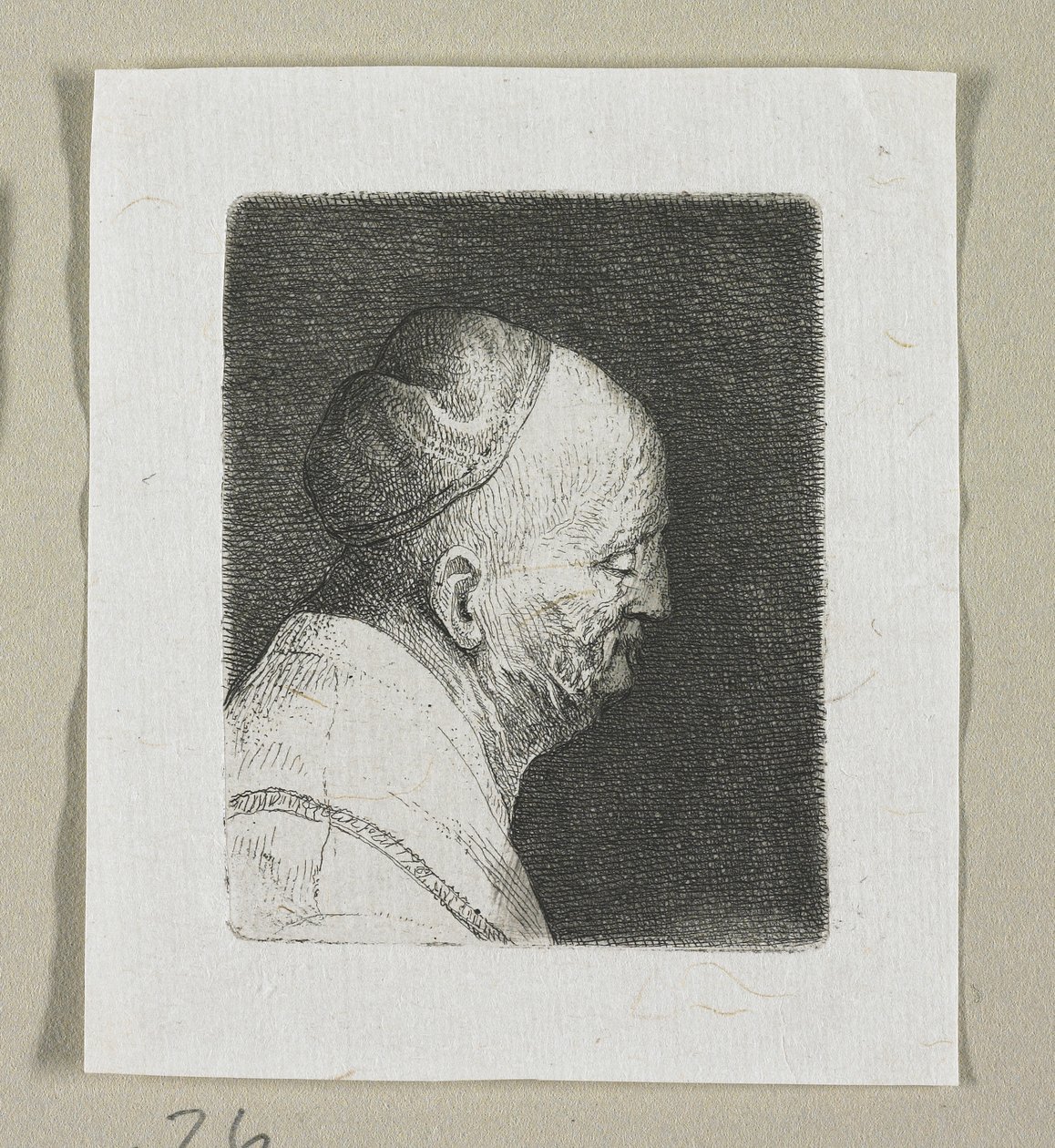 Sağa Bakan Profilde Yaşlı Bir Adamın Başı by Stefan Juliusz Norblin de la Gourdaine