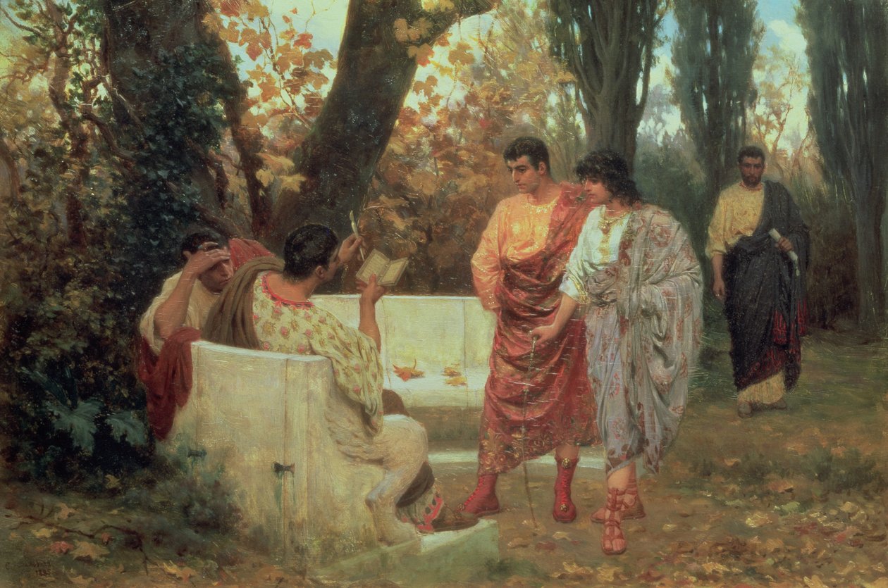 Roman Şair Catullus Şiirini Okurken by Stefan Vladislavovich Bakalowicz
