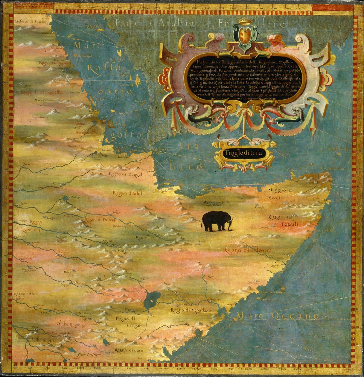 Afrika Boynuzu: Etiyopya ve Somali (Afrika) by Stefano Bonsignori 1589