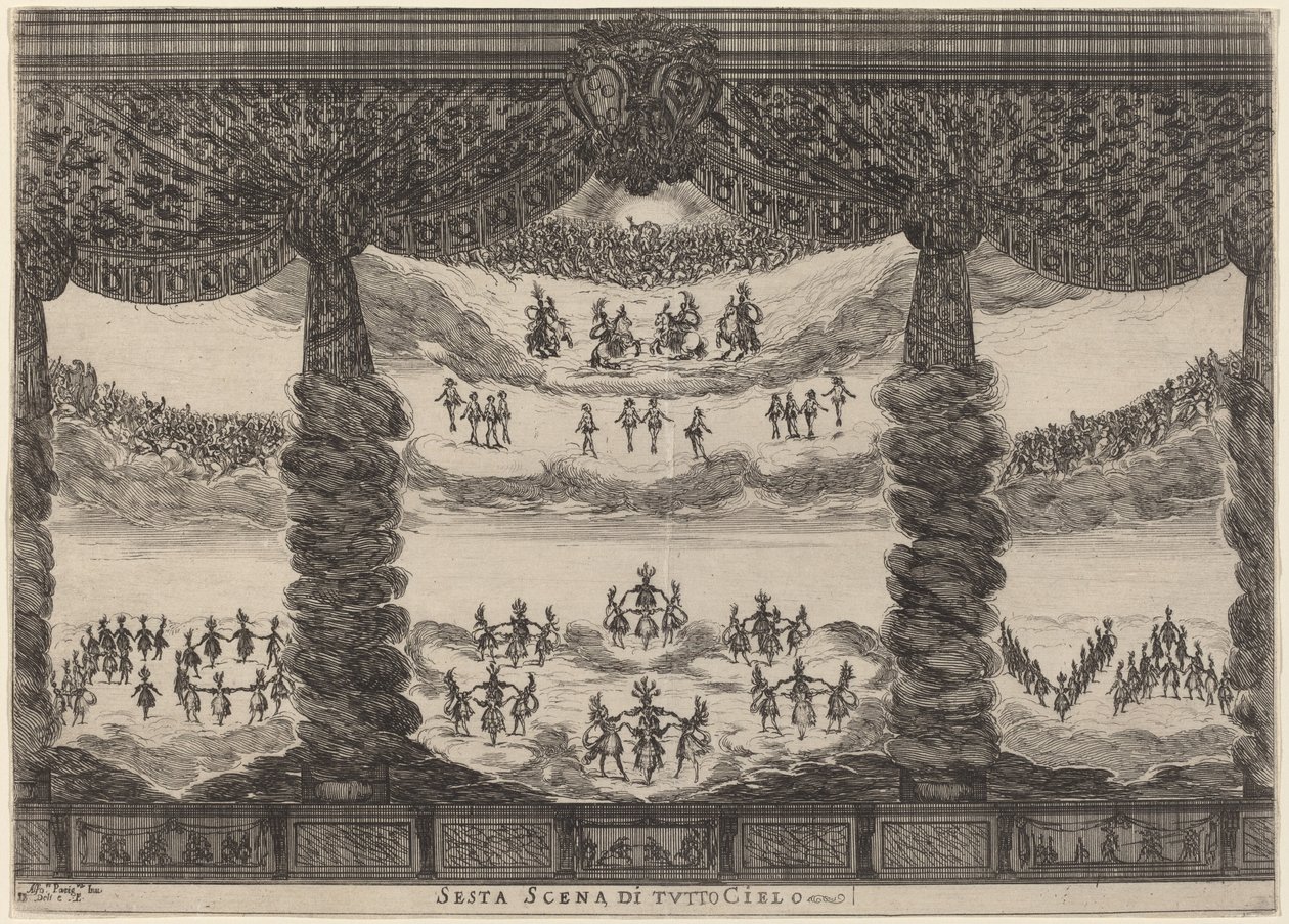 Tüm Cennetin Altıncı Sahnesi by Stefano Della Bella after Alfonso Parigi II