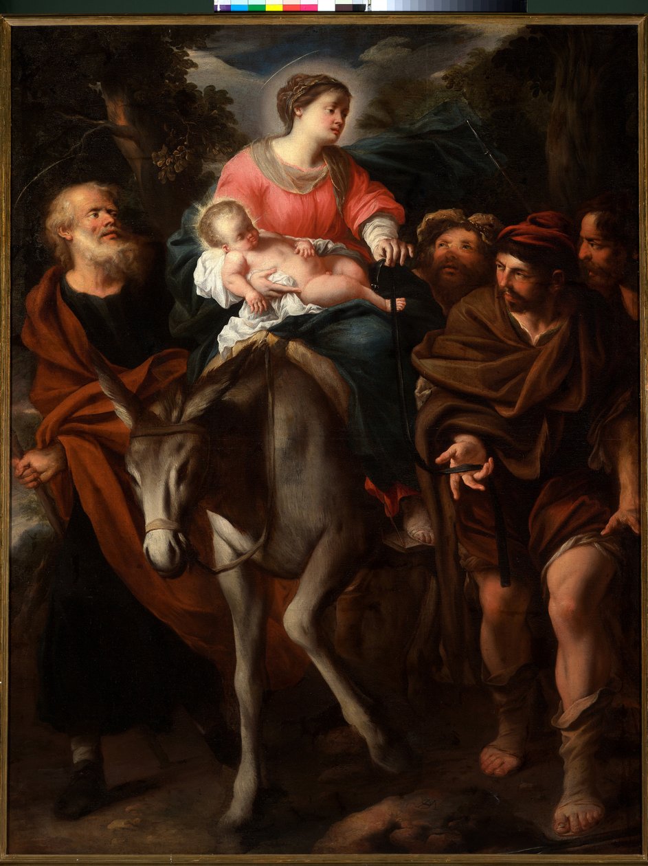 Kaçan Kutsal Aile ve Hırsız Tito, 1670 dolayları (tuval üzerine yağlı boya) by Stefano Magnasco