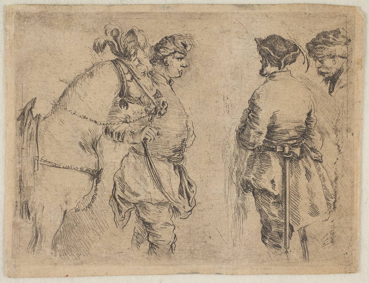 Bir Atı Bridle Tarafından Tutan Bir Kutup, yaklaşık. 1662. by Stefano della Bella
