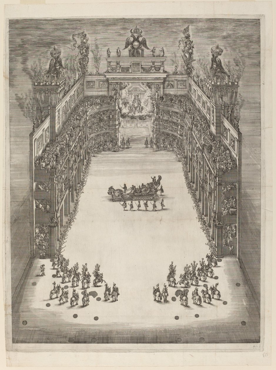 Tiyatronun Havadan Görünümü, 1652. by Stefano della Bella