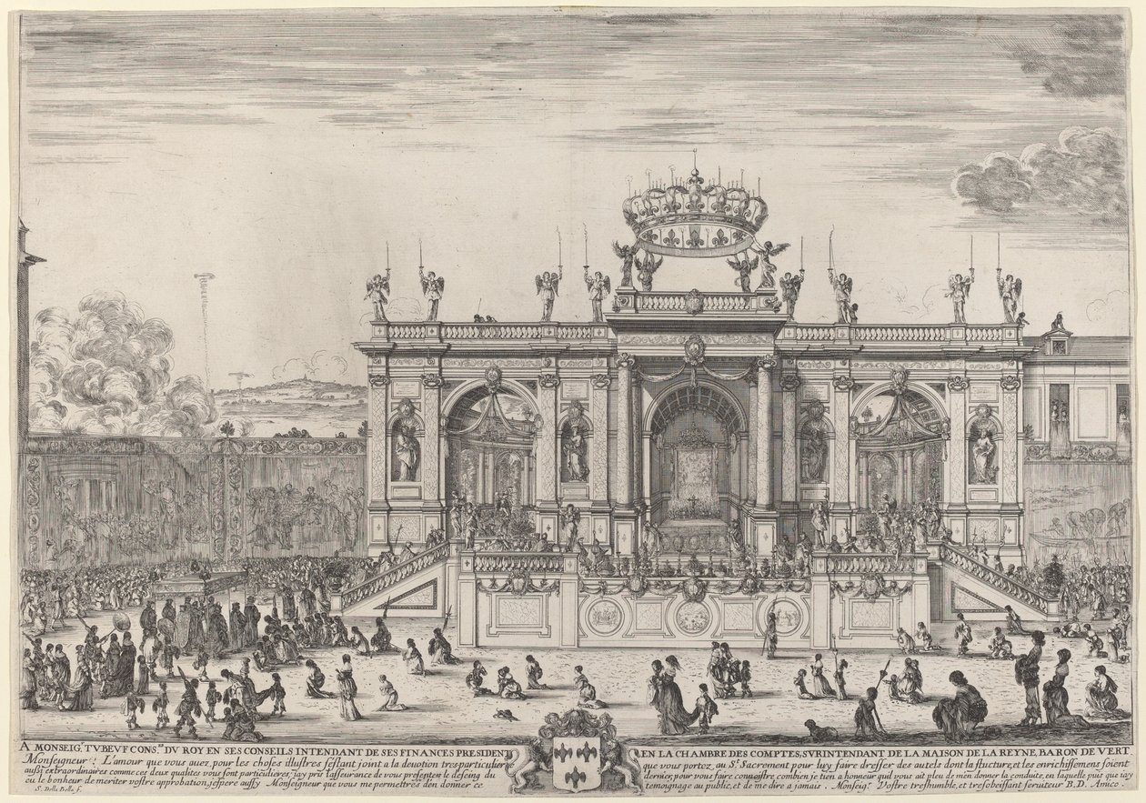 Corpus Christi Günü için sunak, muhtemelen 1648. by Stefano della Bella