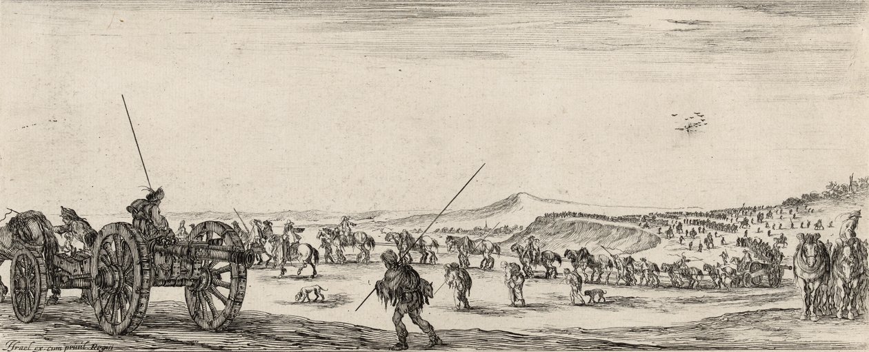 Diğer Conduite de Cannons, (döşemiş kağıt üzerine gravür) by Stefano della Bella