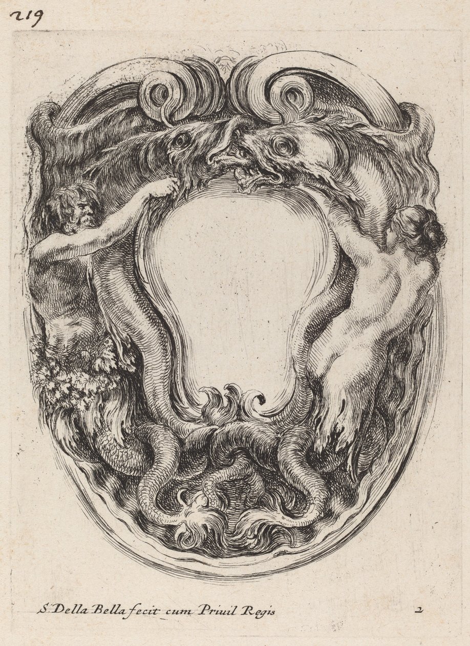 Triton ve Siren Tarafından Desteklenen Kartuş by Stefano della Bella