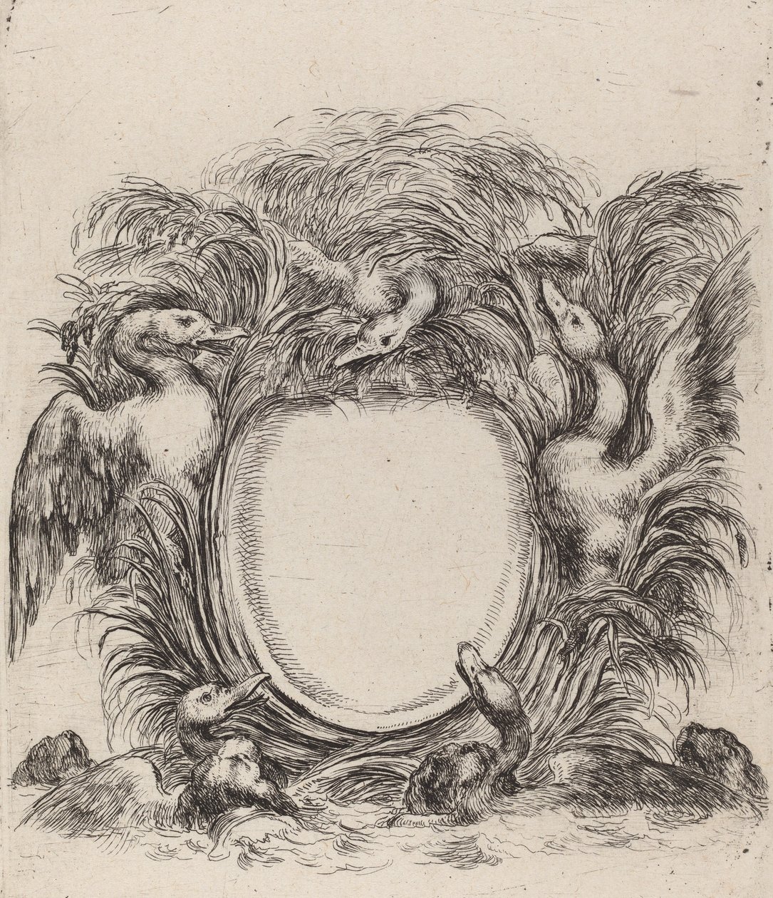 Ördekler ve Köpekler ile Kartuş, 1647. by Stefano della Bella