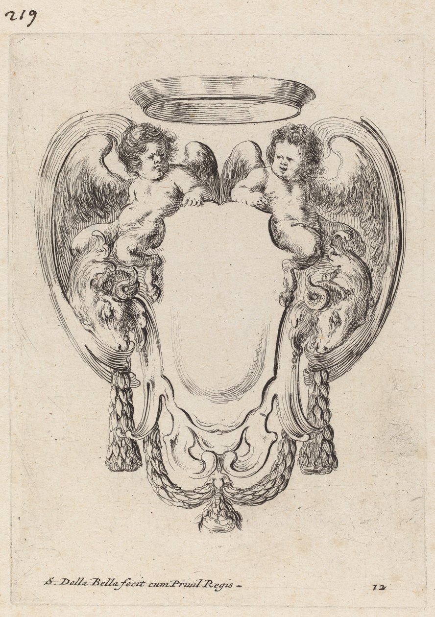 Koçlu Kartuş ve Bebek Satirler, 1647. by Stefano della Bella