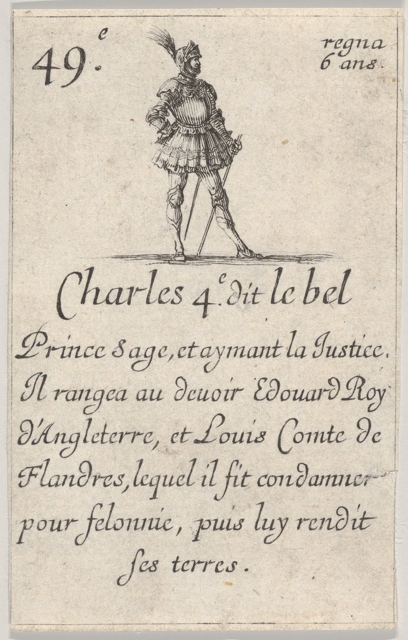 Charles 4.edit le bel Prince sage..., Game of the Kings of France