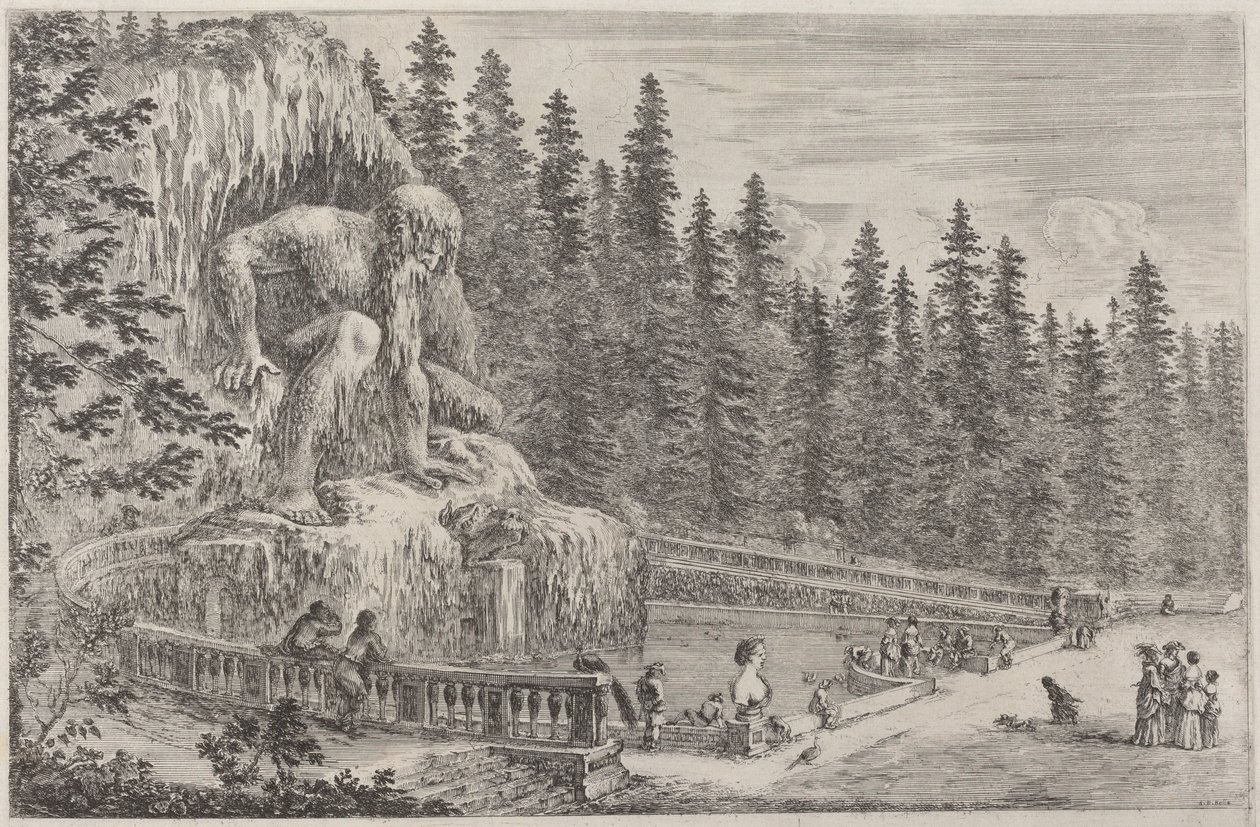 Apeninlerin Devasa Heykeli, muhtemelen 1653. by Stefano della Bella