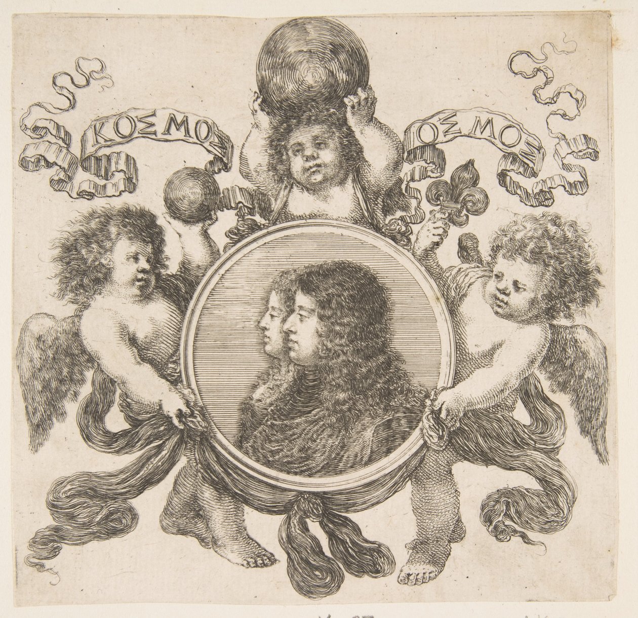 Cosimo de Medici, Toskana Prensi ve Karısı, Marguerite Louise dOrleans, 1661. by Stefano della Bella