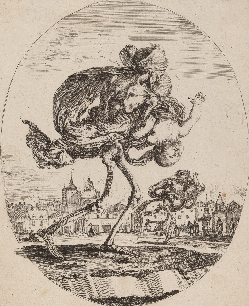 Bir Çocuğu Sağa Taşıyan Ölüm, muhtemelen 1648. by Stefano della Bella