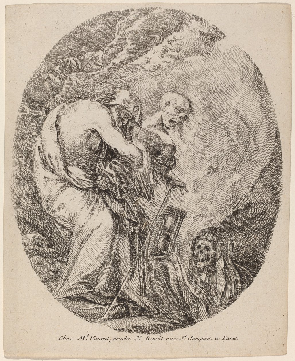 Yaşlı Bir Adamla Ölüm, muhtemelen 1648. by Stefano della Bella