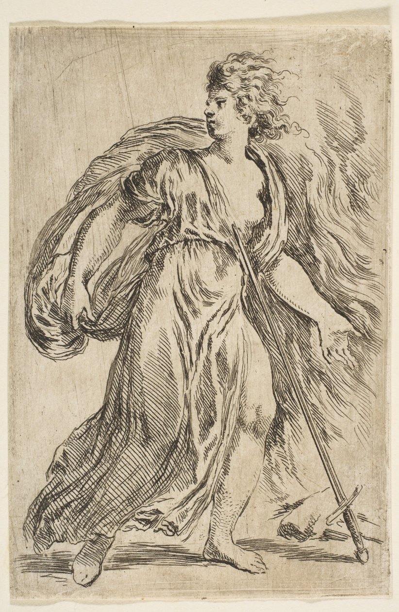 Dido Kendini Öldürüyor, ca. 1660. by Stefano della Bella